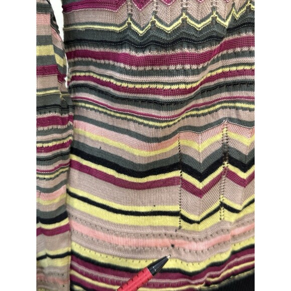 Missoni Sz 10 S/M Fine Knit Long Chevron Zig-Zag Iconic Cardigan Sweater - Picture 7 of 13